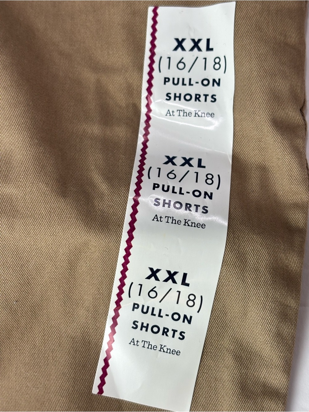 Cat & Jack pull-on khaki shorts elastic waistband drawstring size XXL 14-16 - Picture 4 of 9